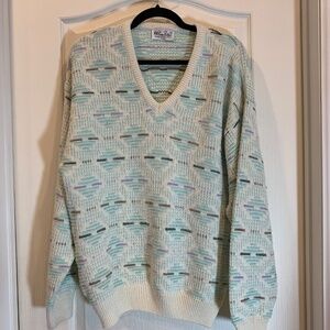 Prince Bellini – Men’s Vintage Knit Sweater 90s, Size Medium